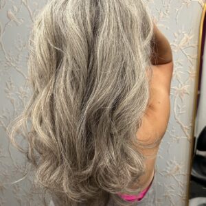 gorgeous grey hair blending minnetonka